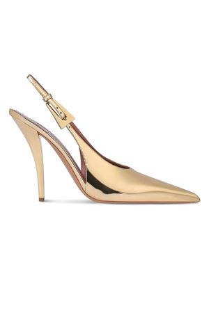 Slingbacks Jessica in gold mirror-effect leather PARIS TEXAS | PX1345XNPMRGOLD